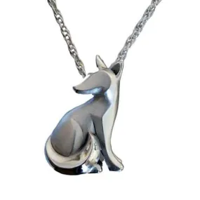 Sitting Kit Fox Pendant Necklace
