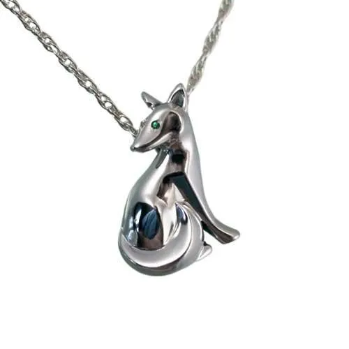 Sitting Kit Fox Pendant Necklace