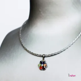 Small Flower of 7 Chakra Pendant