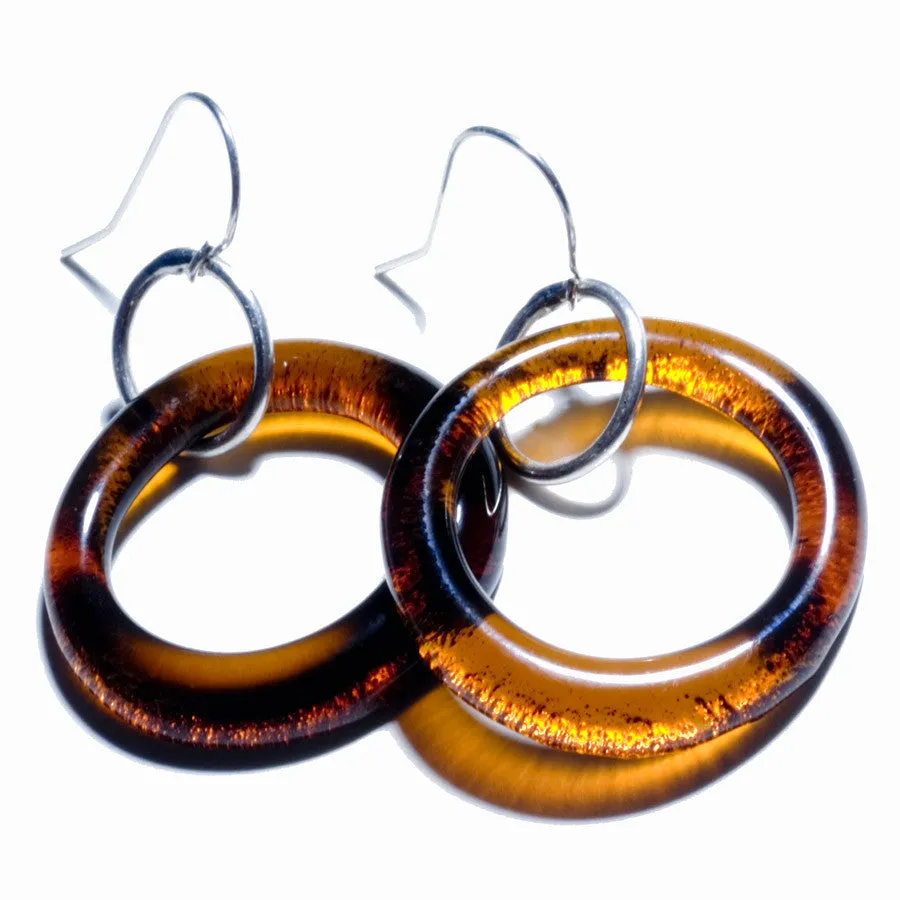 Small Recycled Bottle Glass Earring