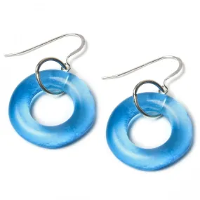 Small Recycled Bottle Glass Earring