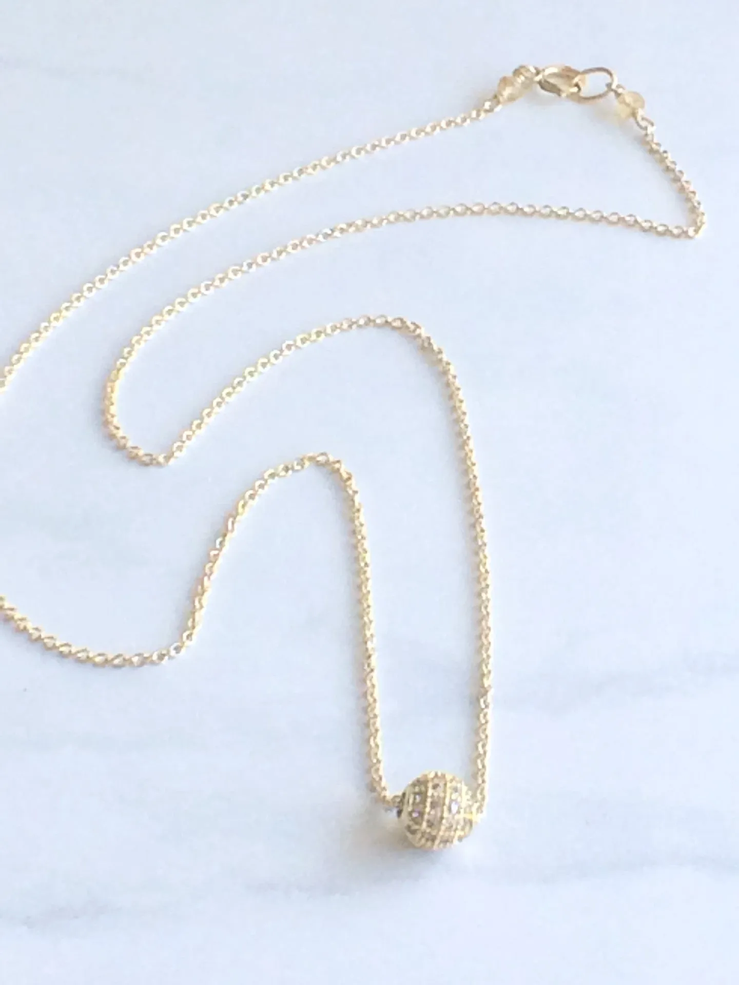 Sparkle Bead Necklace Silver