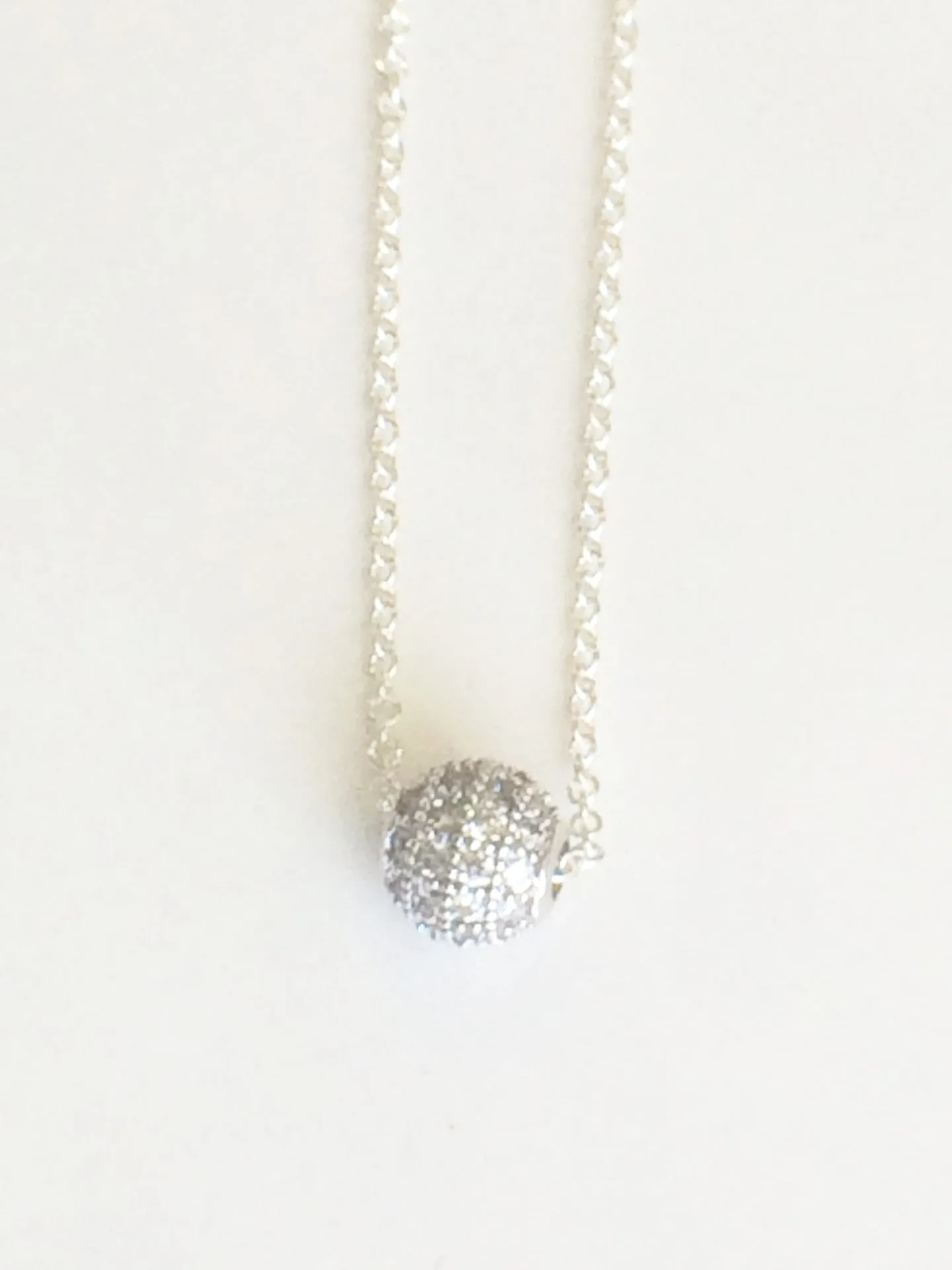 Sparkle Bead Necklace Silver