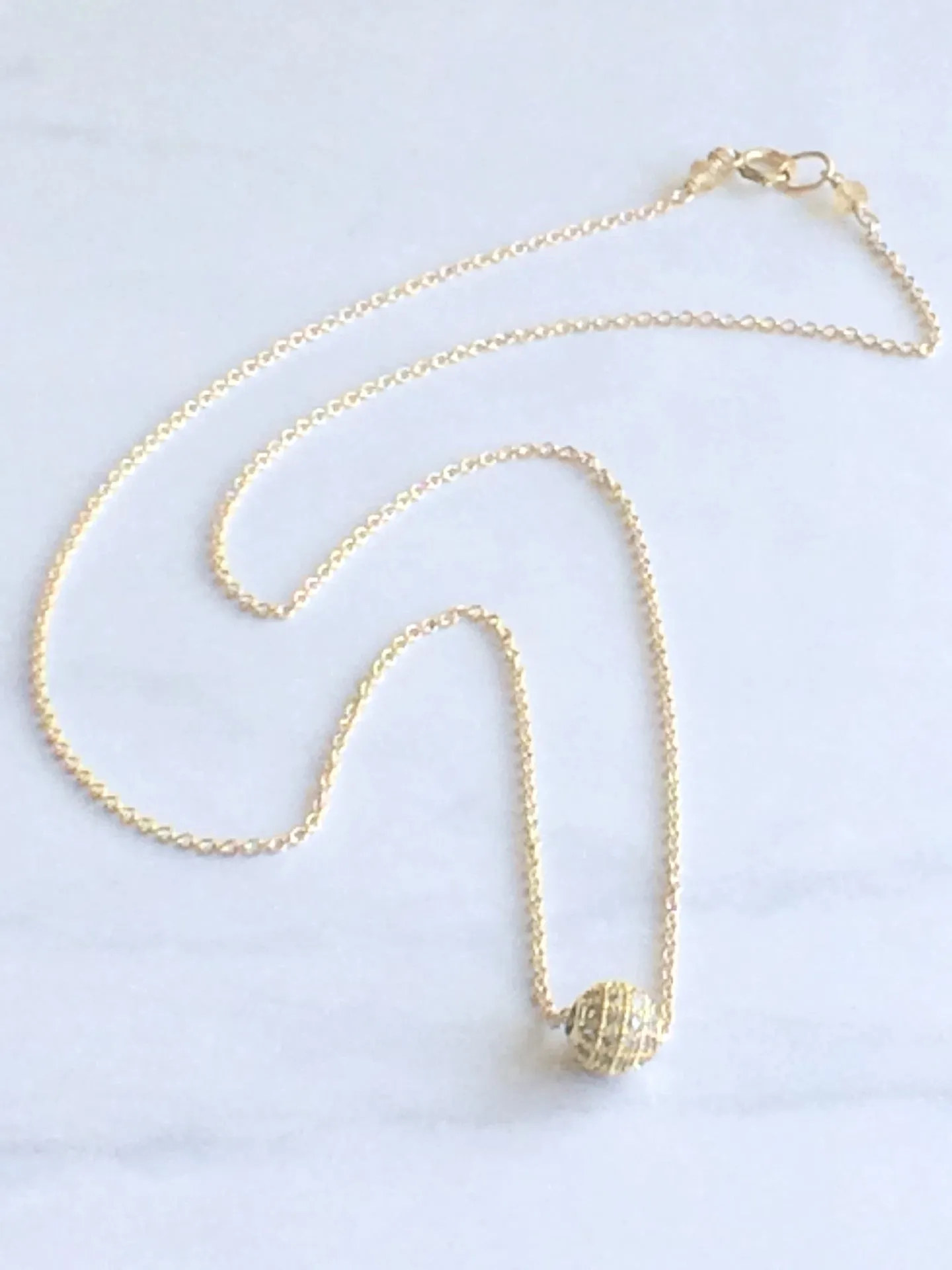 Sparkle Bead Necklace Silver