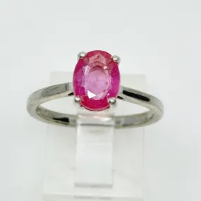 Sterling silver natural ruby ring  GM91