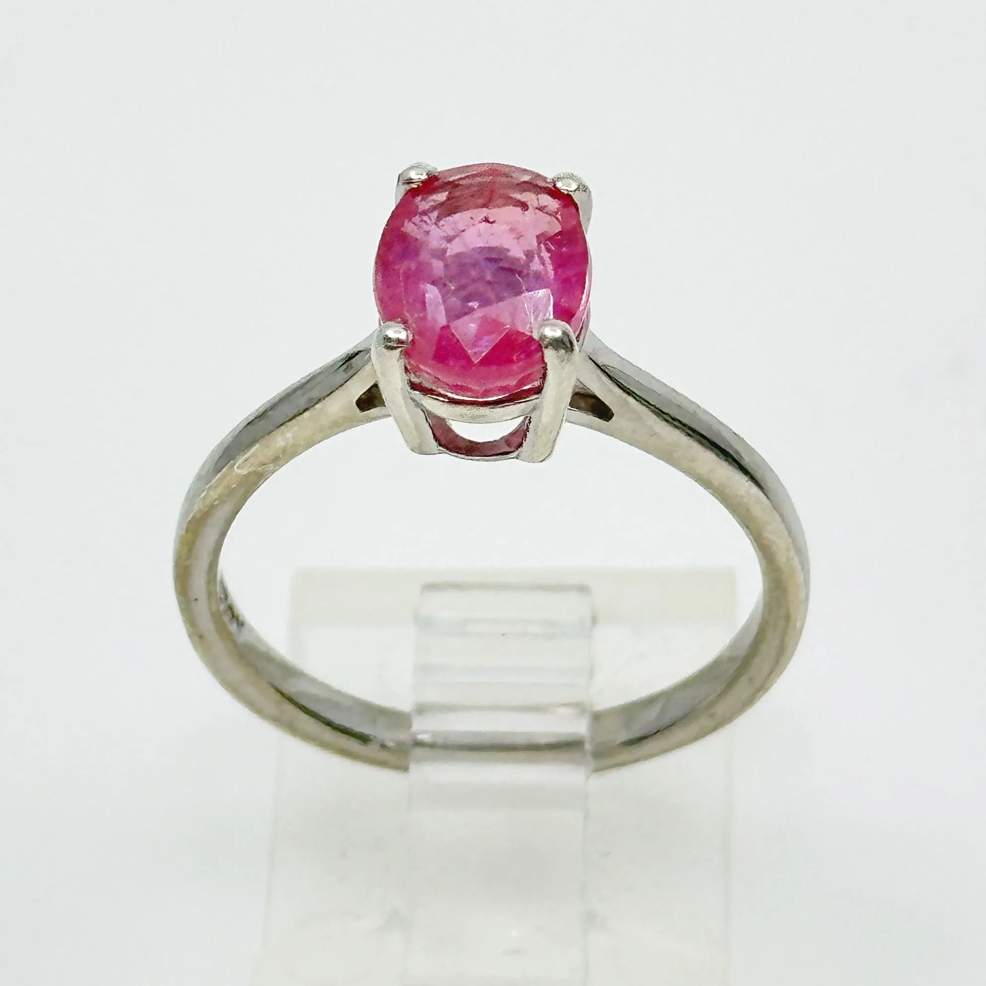 Sterling silver natural ruby ring  GM91