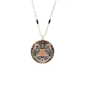 TIGER 18K GOLD DIAMOND NECKLACE