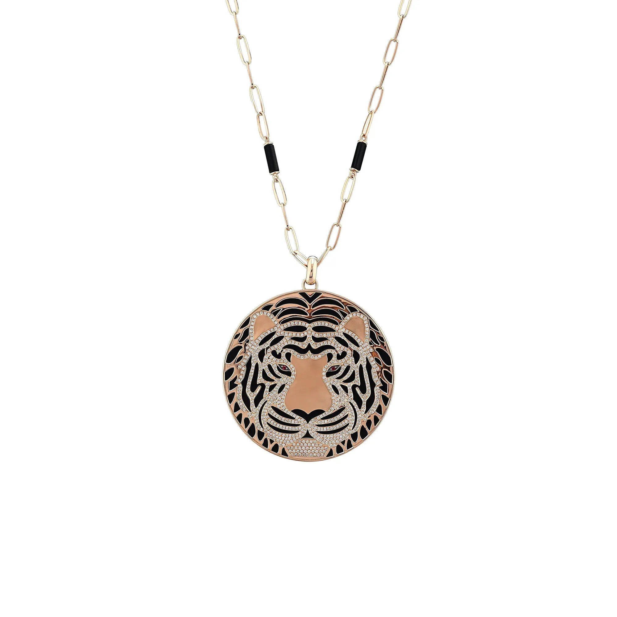 TIGER 18K GOLD DIAMOND NECKLACE
