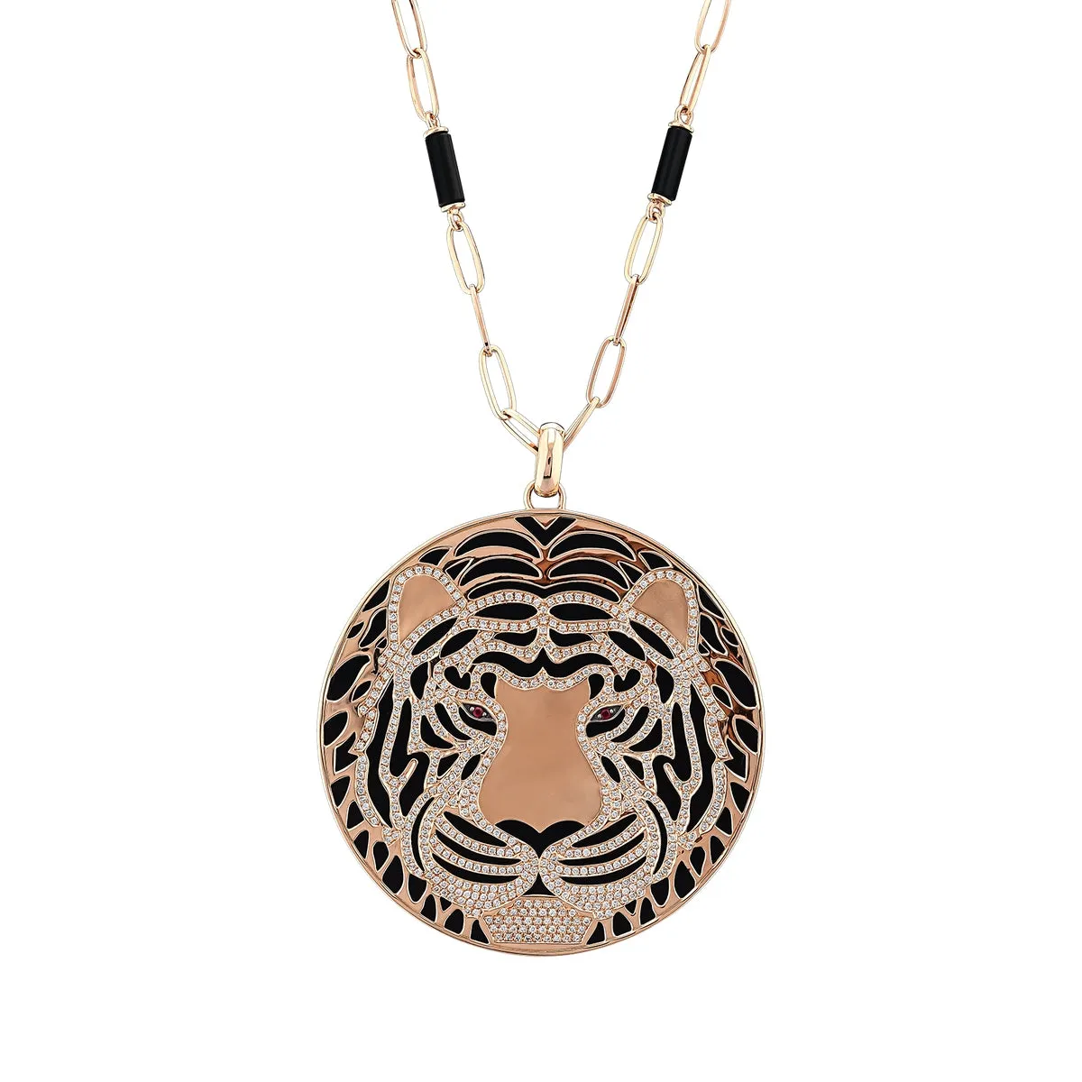 TIGER 18K GOLD DIAMOND NECKLACE