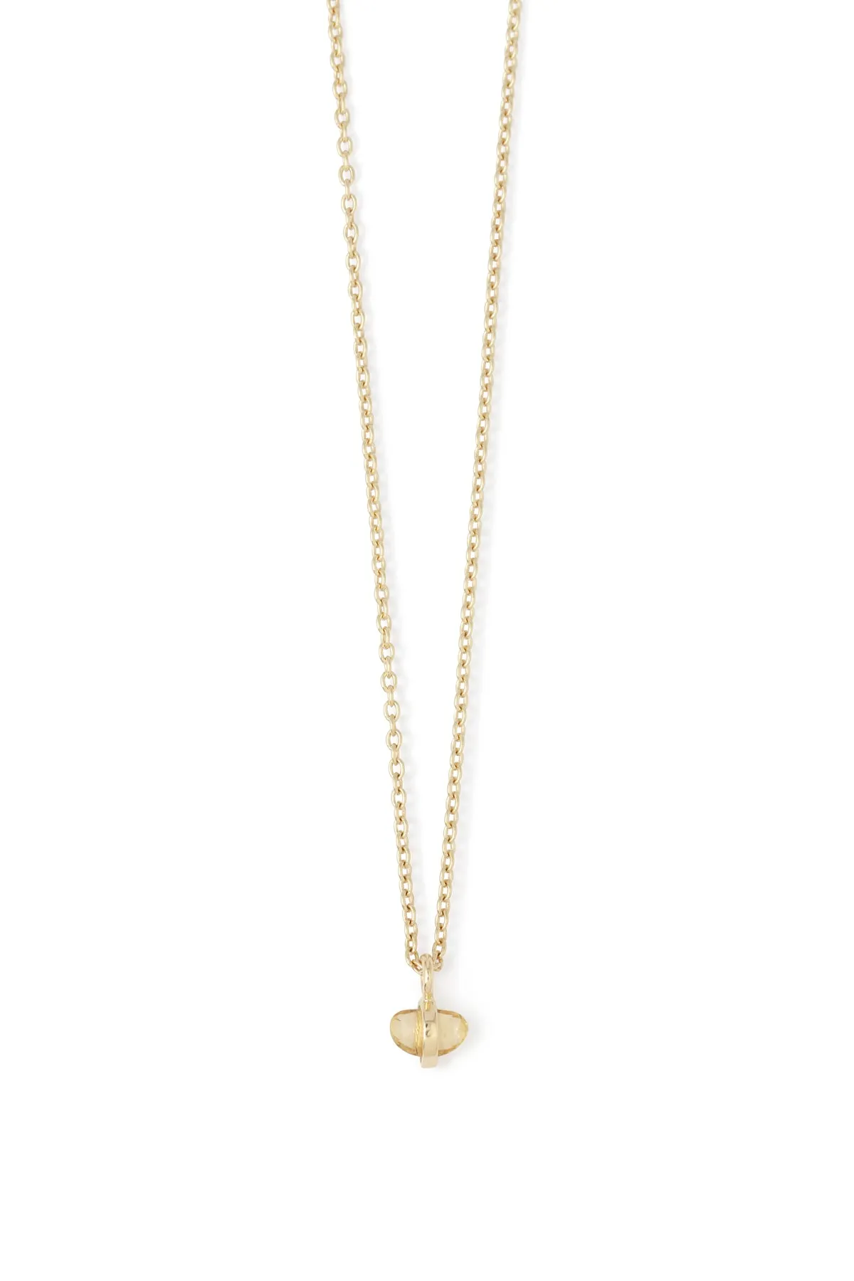 Tiny Freeform Citrine Necklace