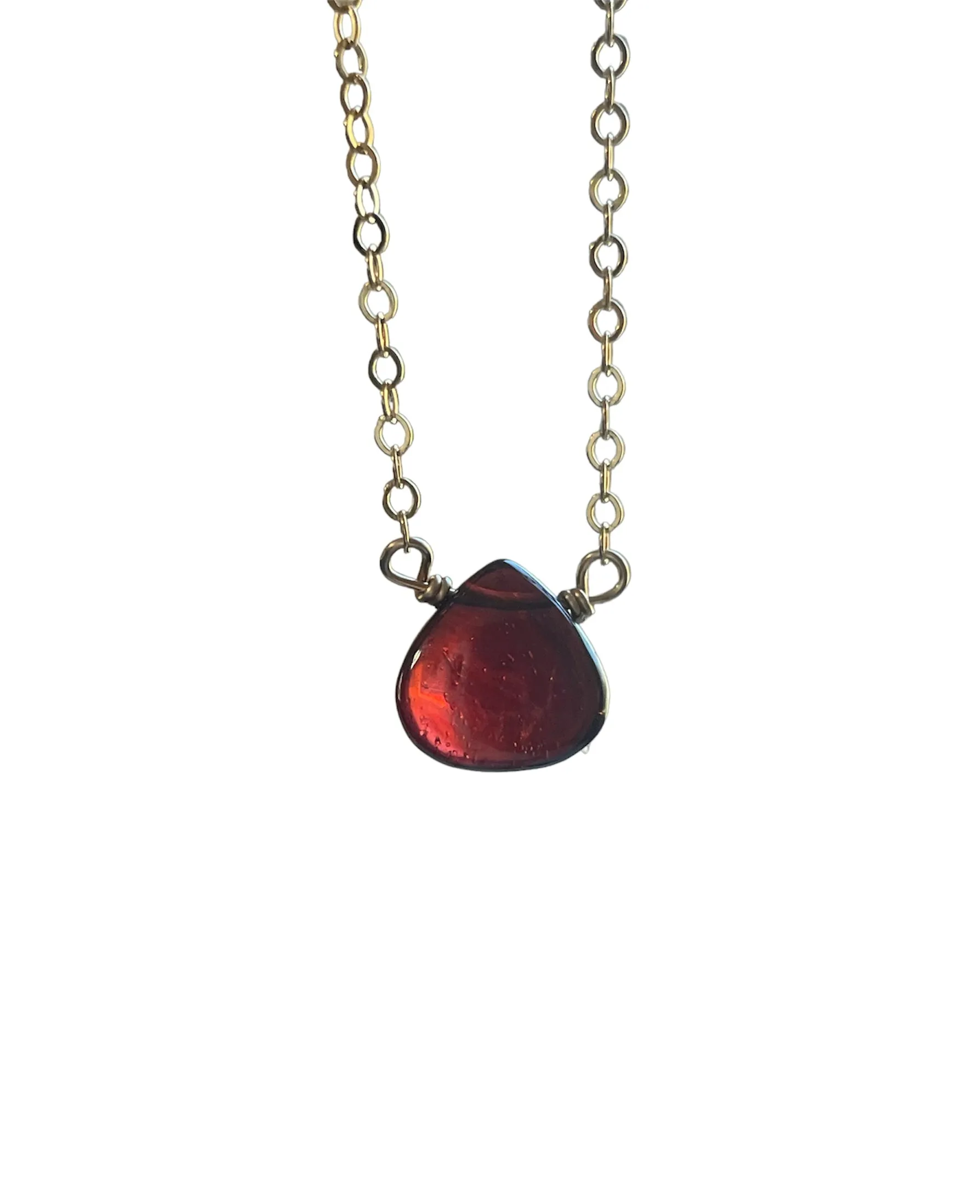 Tiny Garnet Necklace