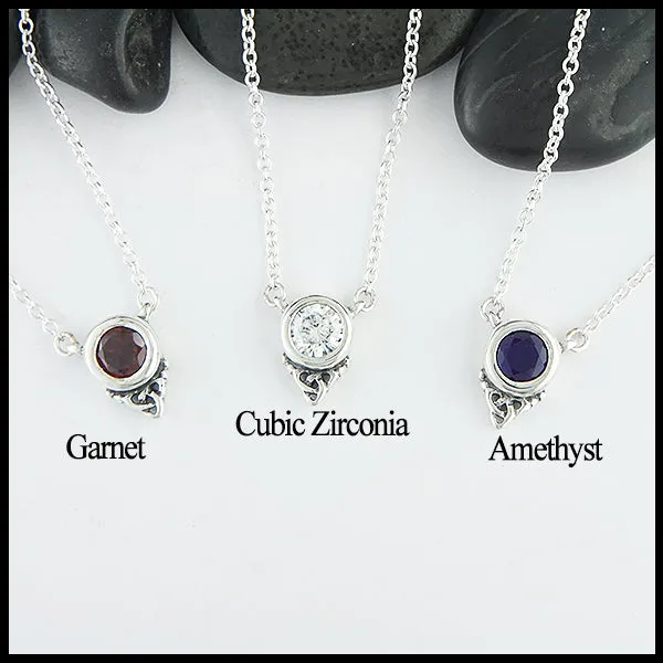 Trinity Necklace with Gemstones