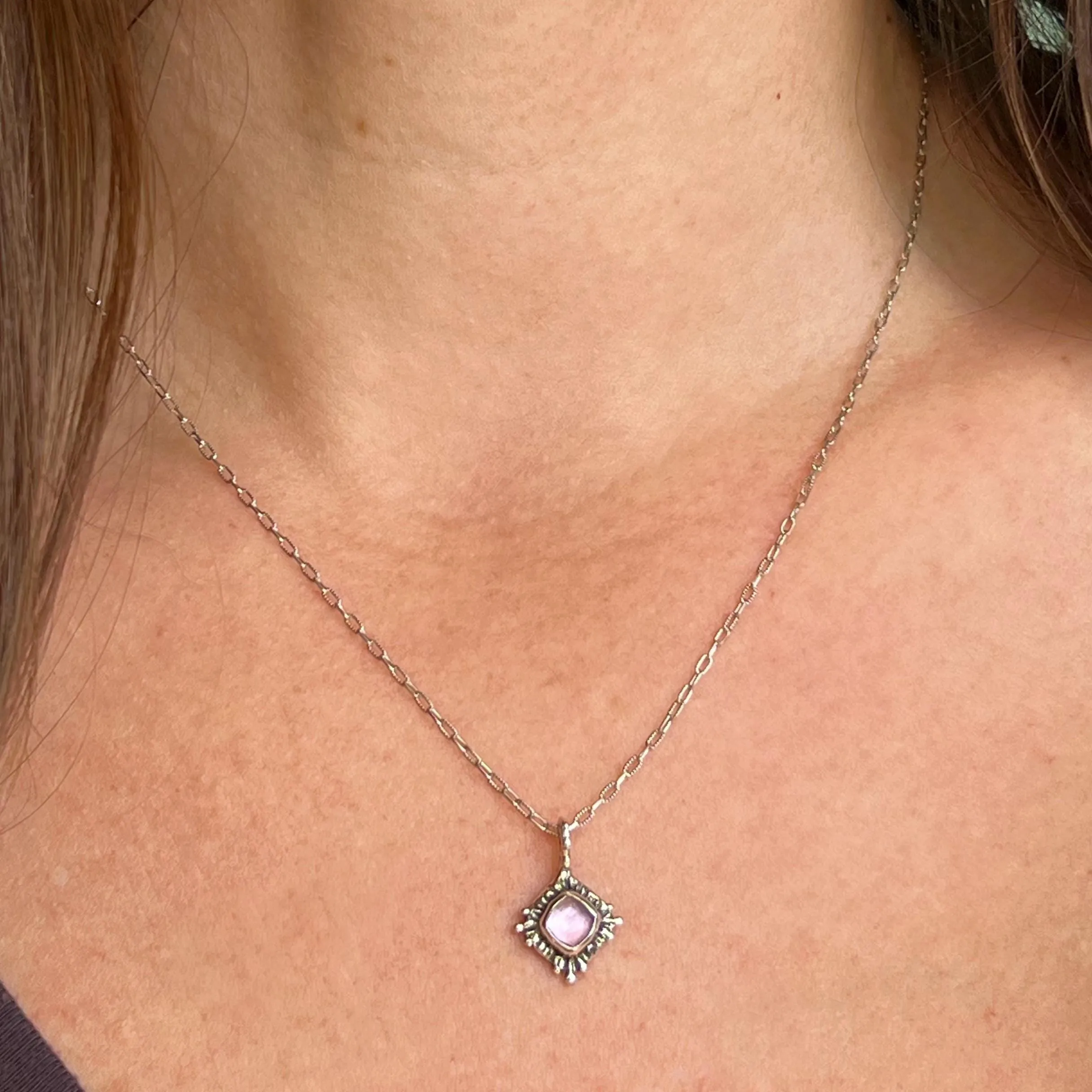 TRINITY / Pink Amethsyt Pendant