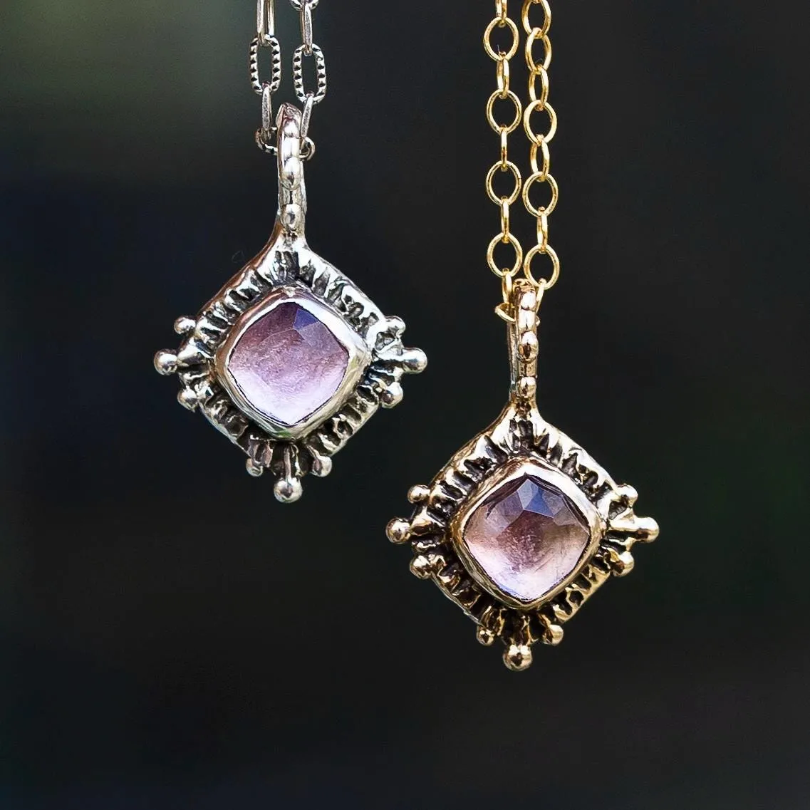 TRINITY / Pink Amethsyt Pendant