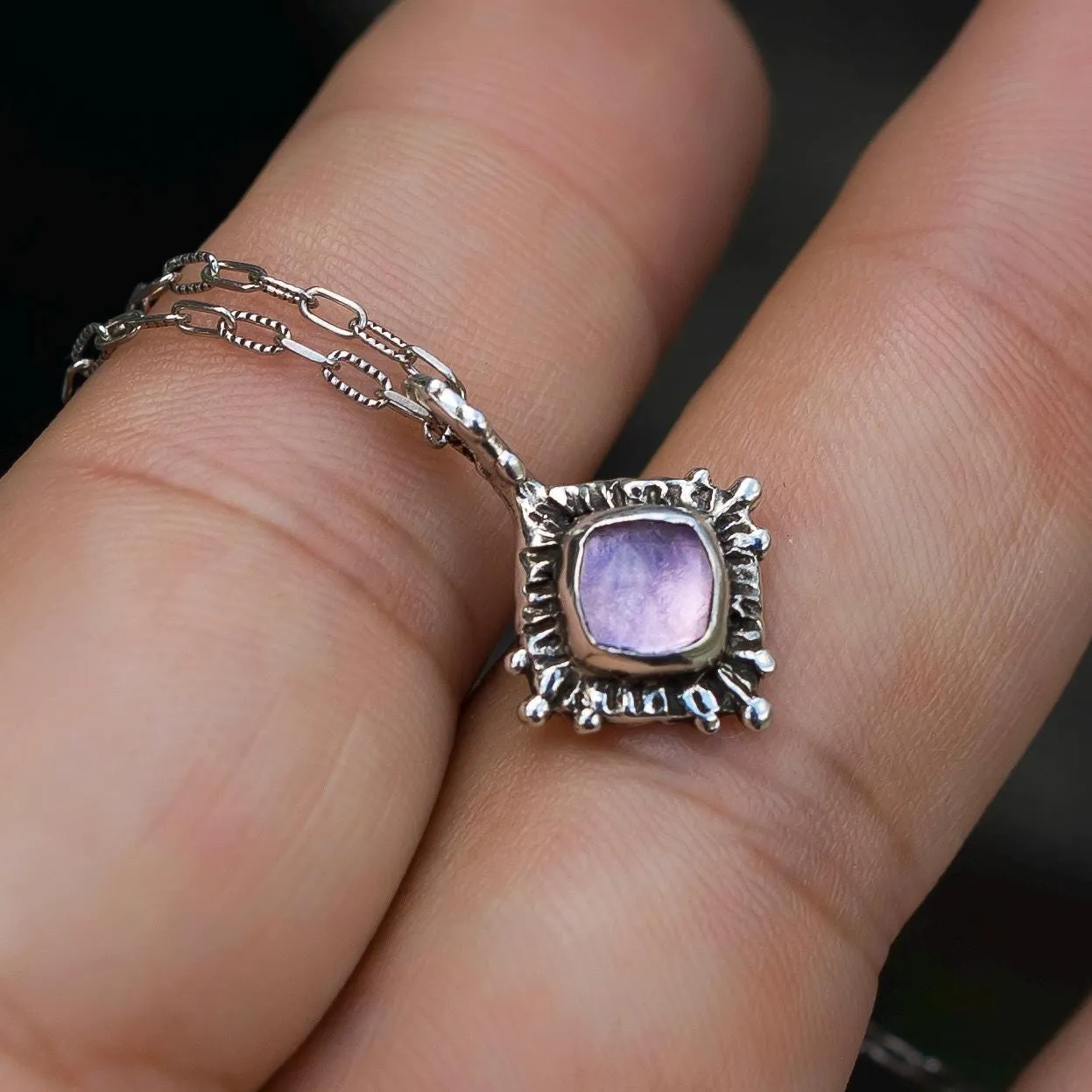 TRINITY / Pink Amethsyt Pendant