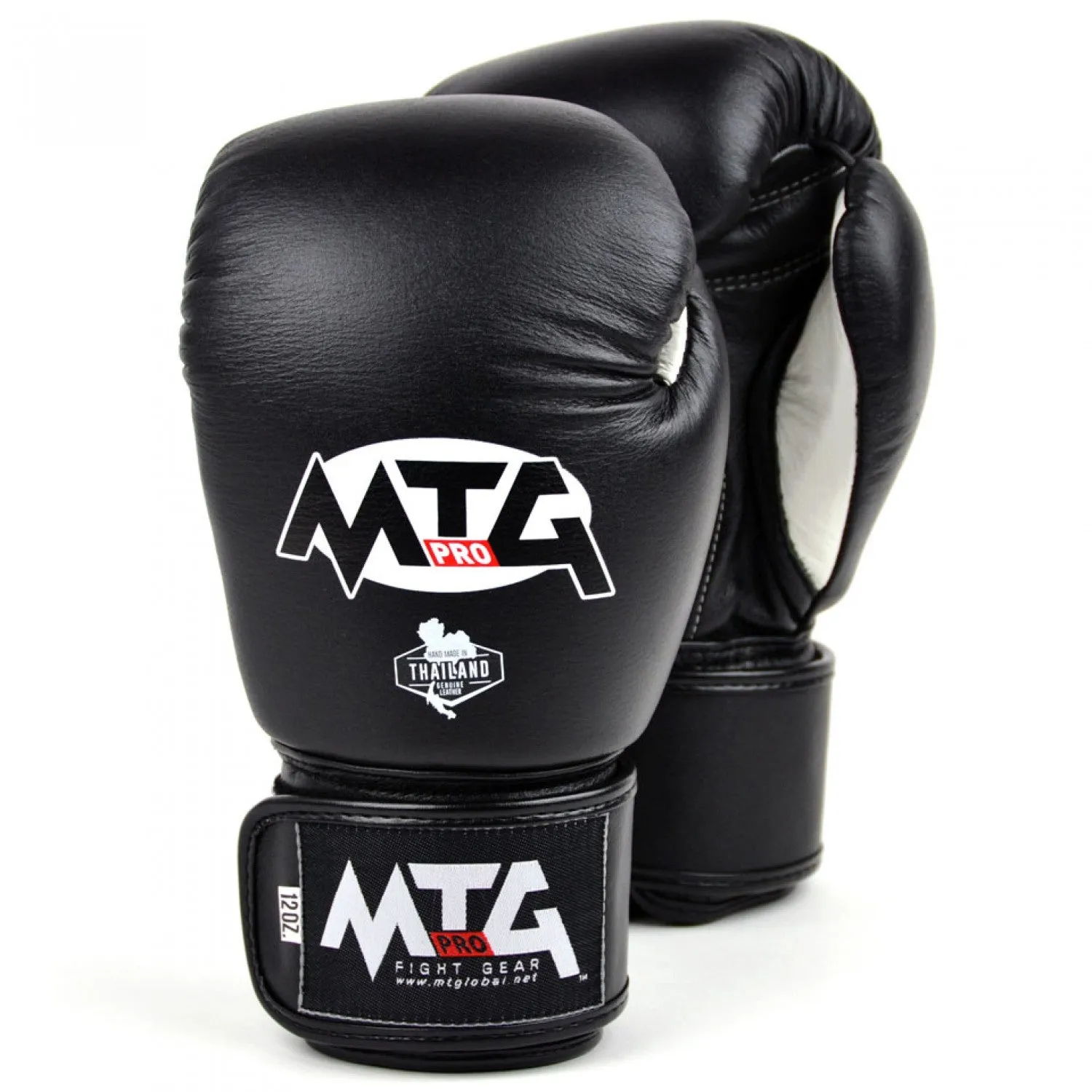 VG1 MTG Pro Black Velcro Boxing Gloves
