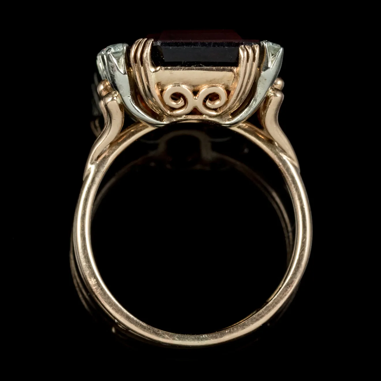 Vintage Citrine Diamond Ring 7ct Citrine Circa 1960