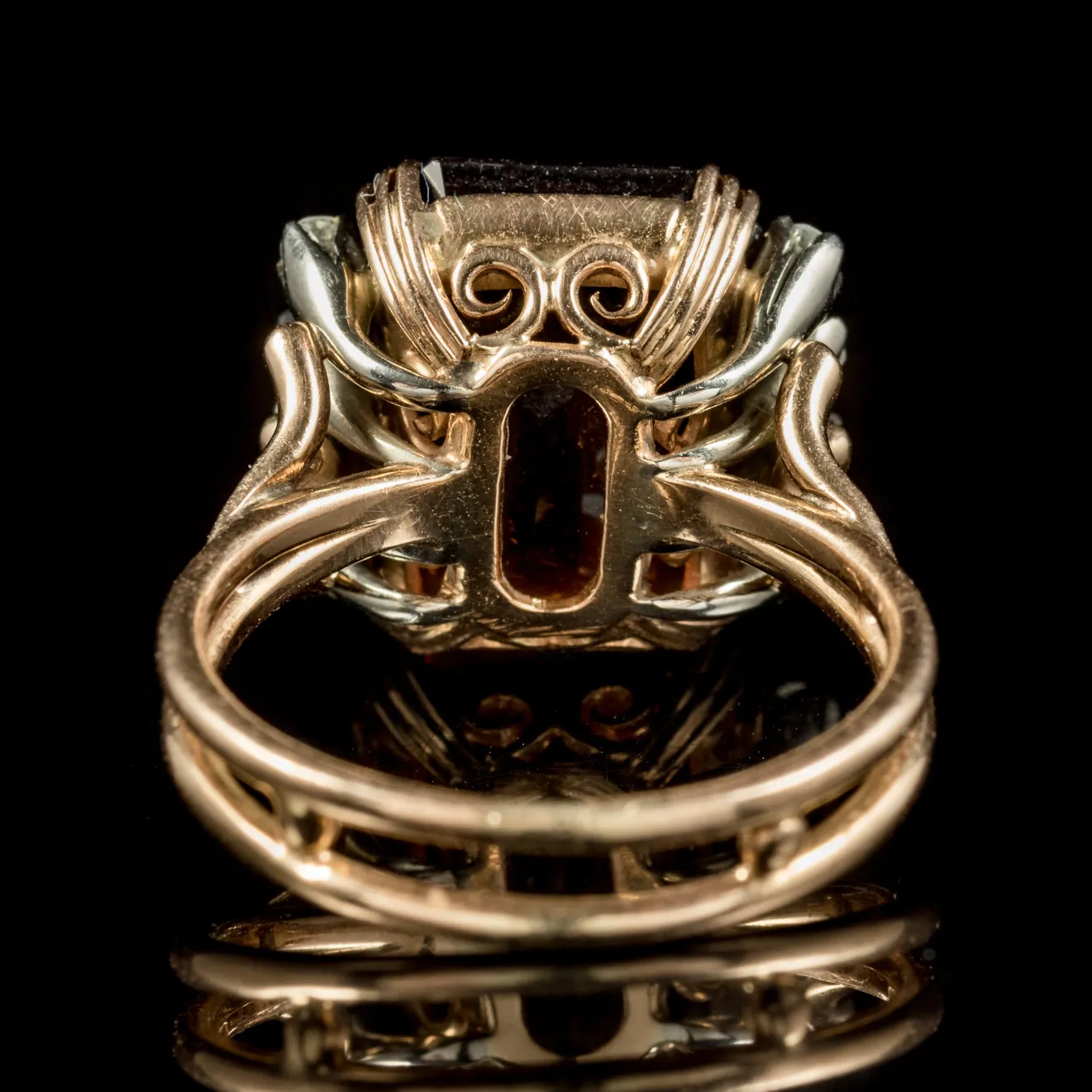 Vintage Citrine Diamond Ring 7ct Citrine Circa 1960