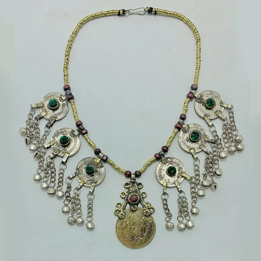 Vintage Turkmen Coin Pendant Necklace