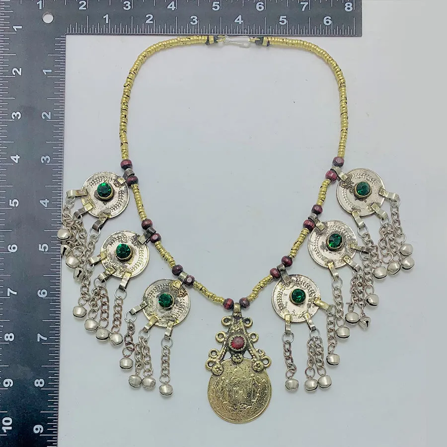 Vintage Turkmen Coin Pendant Necklace