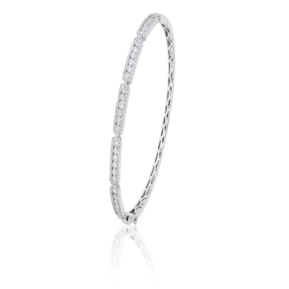 White Gold Diamond Bangle Bracelet